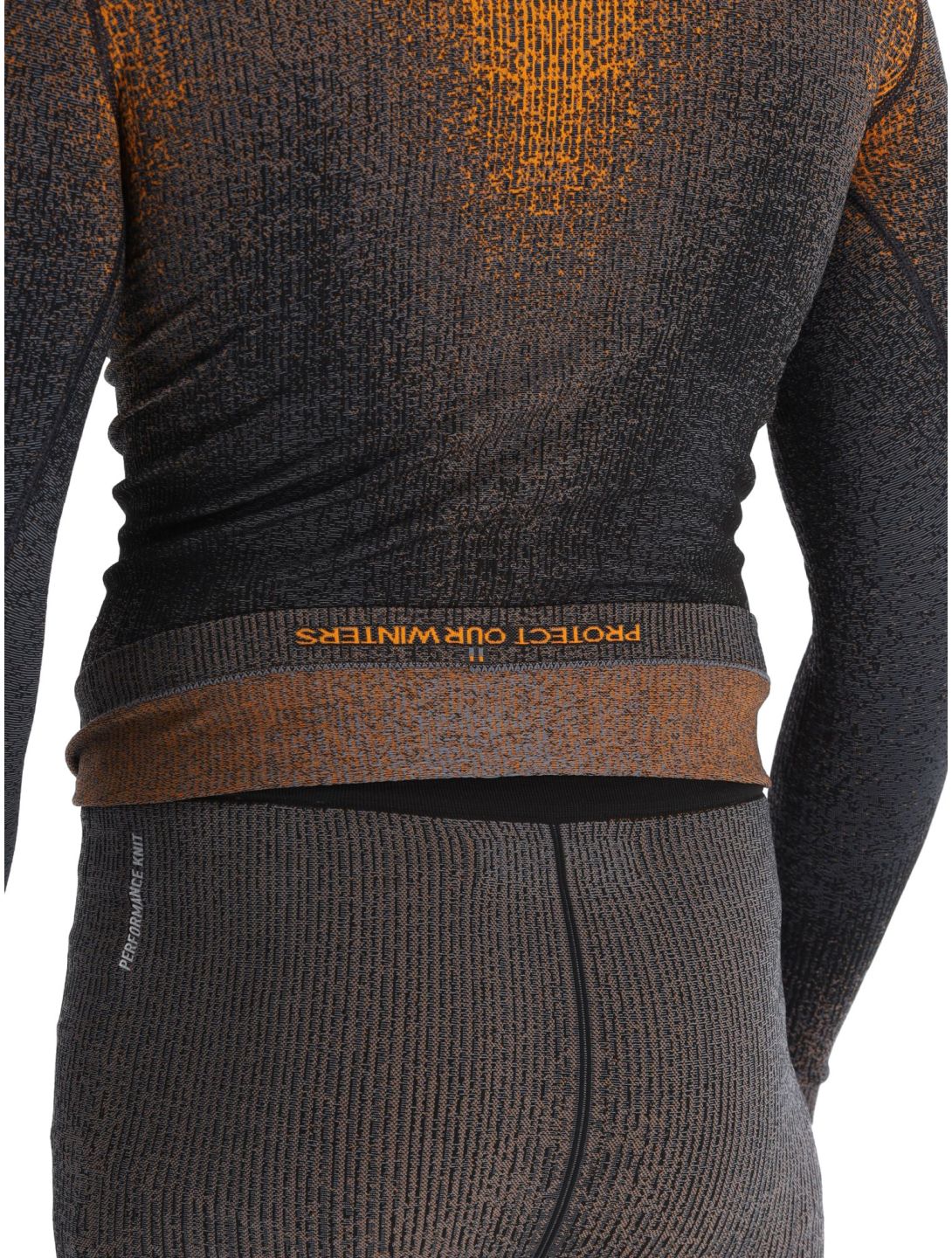 Odlo, Perfomance Zip Blackcomb Eco maglione uomo Oriole arancio 