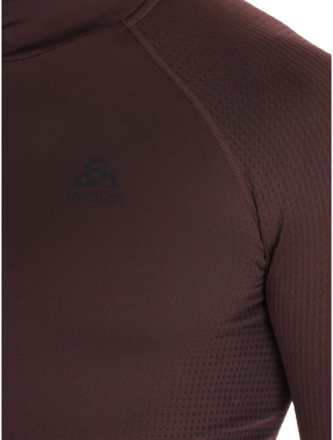 Odlo, Perfomance Zip Performance Warm Eco maglione uomo Fudge viola 