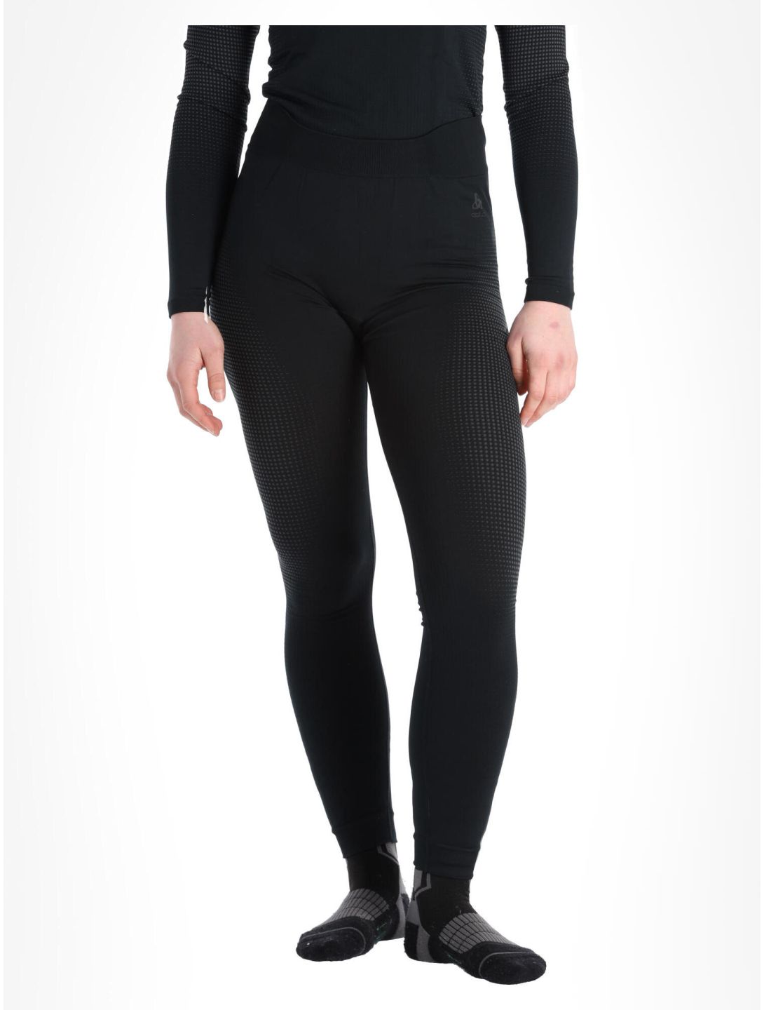 Odlo, Perfomance Warm Eco pantaloni termici donna Black - Odlo Graphite Grey grigio, nero 