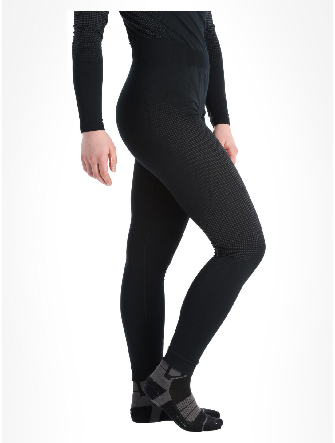 Odlo, Perfomance Warm Eco pantaloni termici donna Black - Odlo Graphite Grey grigio, nero 