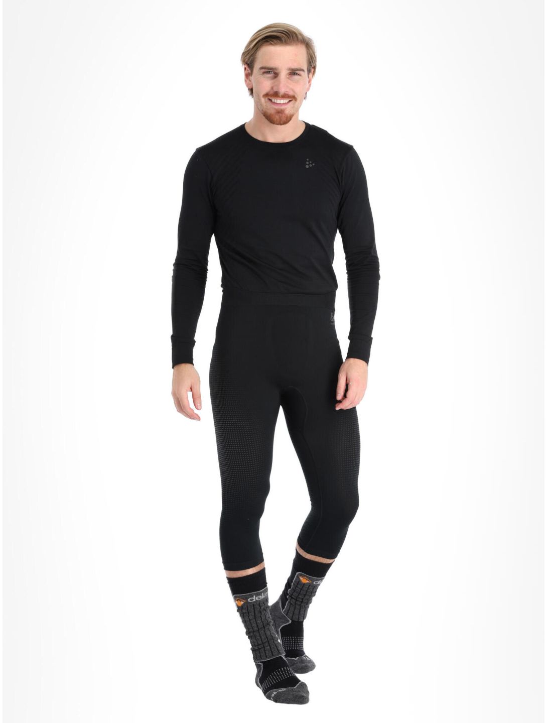 Odlo, Perfomance Warm Eco pantaloni termici uomo Black - Odlo Graphite Grey grigio, nero 