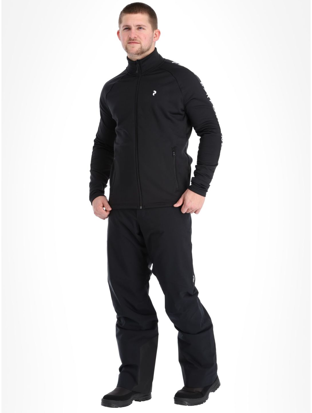 Peak Performance, M Rider Mid Zip gilet uomo Black-Black nero 