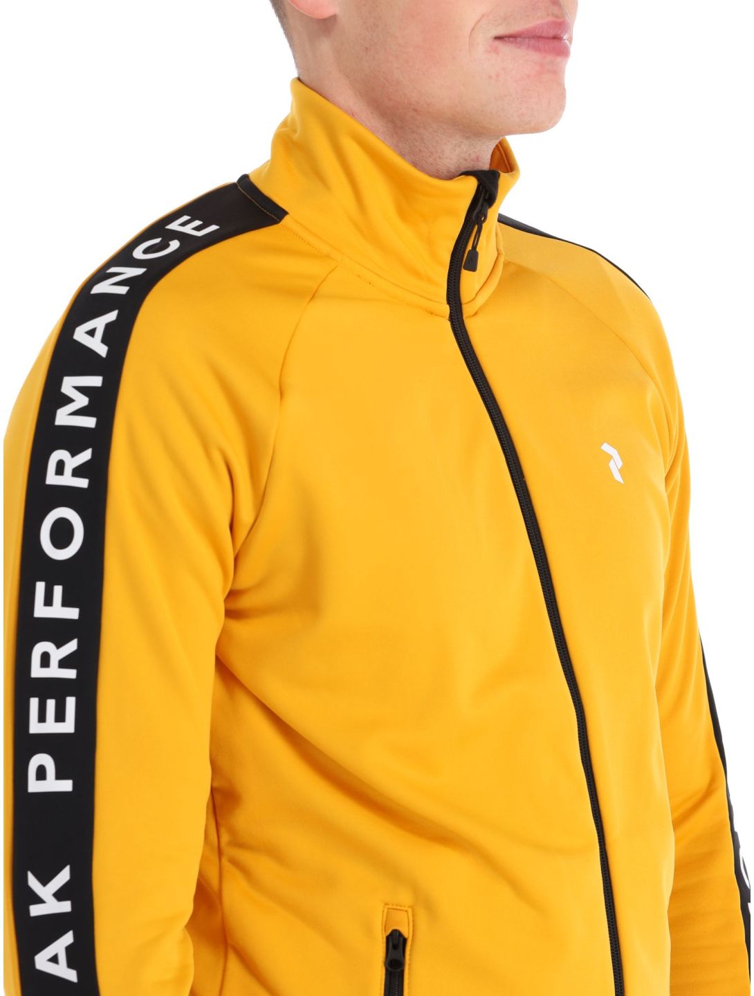 Peak Performance, M Rider Mid Zip gilet uomo Blaze Tundra Black arancio, nero 