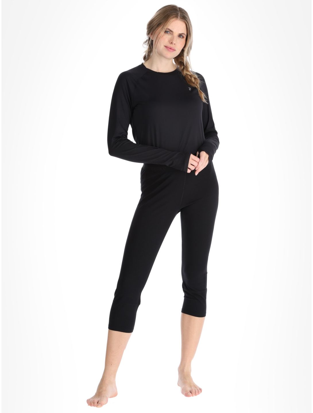 Peak Performance, W Magic Short John pantaloni termici donna Black / Black nero 