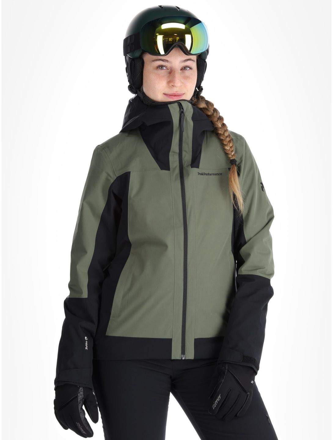 Peak Performance, W Rider Tech 2L giacca sci donna Pine Needle / Black nero, verde 