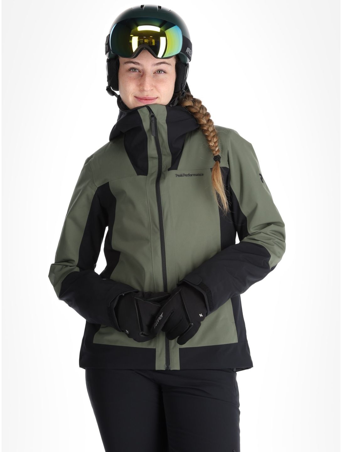 Peak Performance, W Rider Tech 2L giacca sci donna Pine Needle / Black nero, verde 