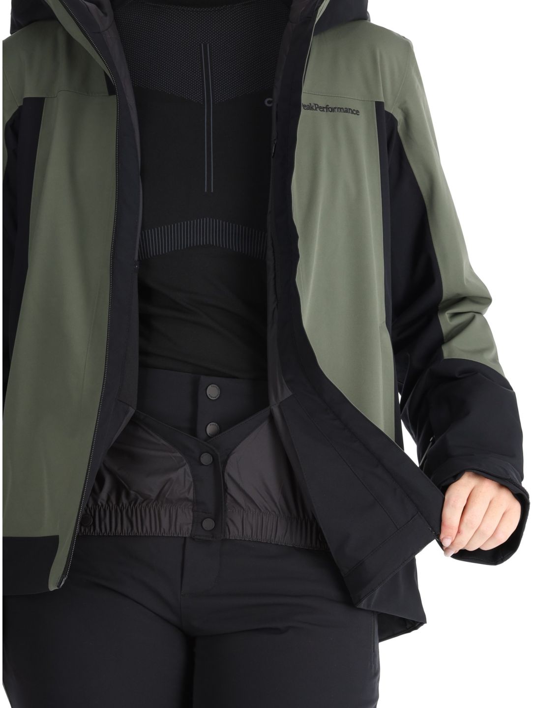 Peak Performance, W Rider Tech 2L giacca sci donna Pine Needle / Black nero, verde 