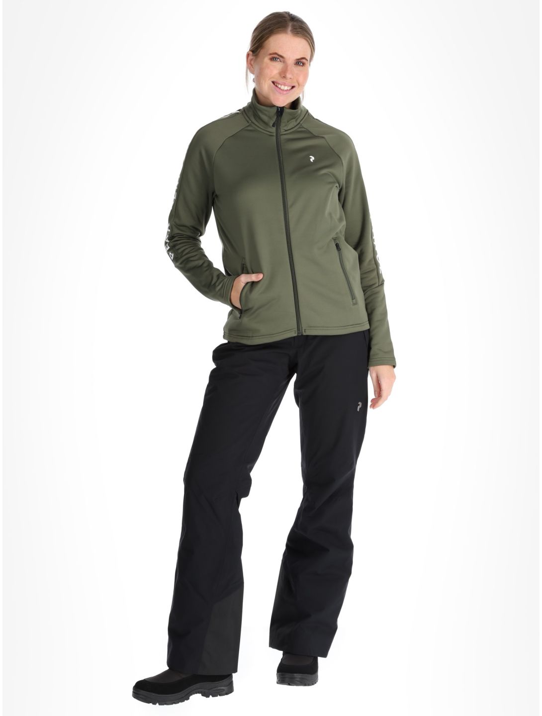 Peak Performance, W Rider Zip gilet donna Pine Needle verde 