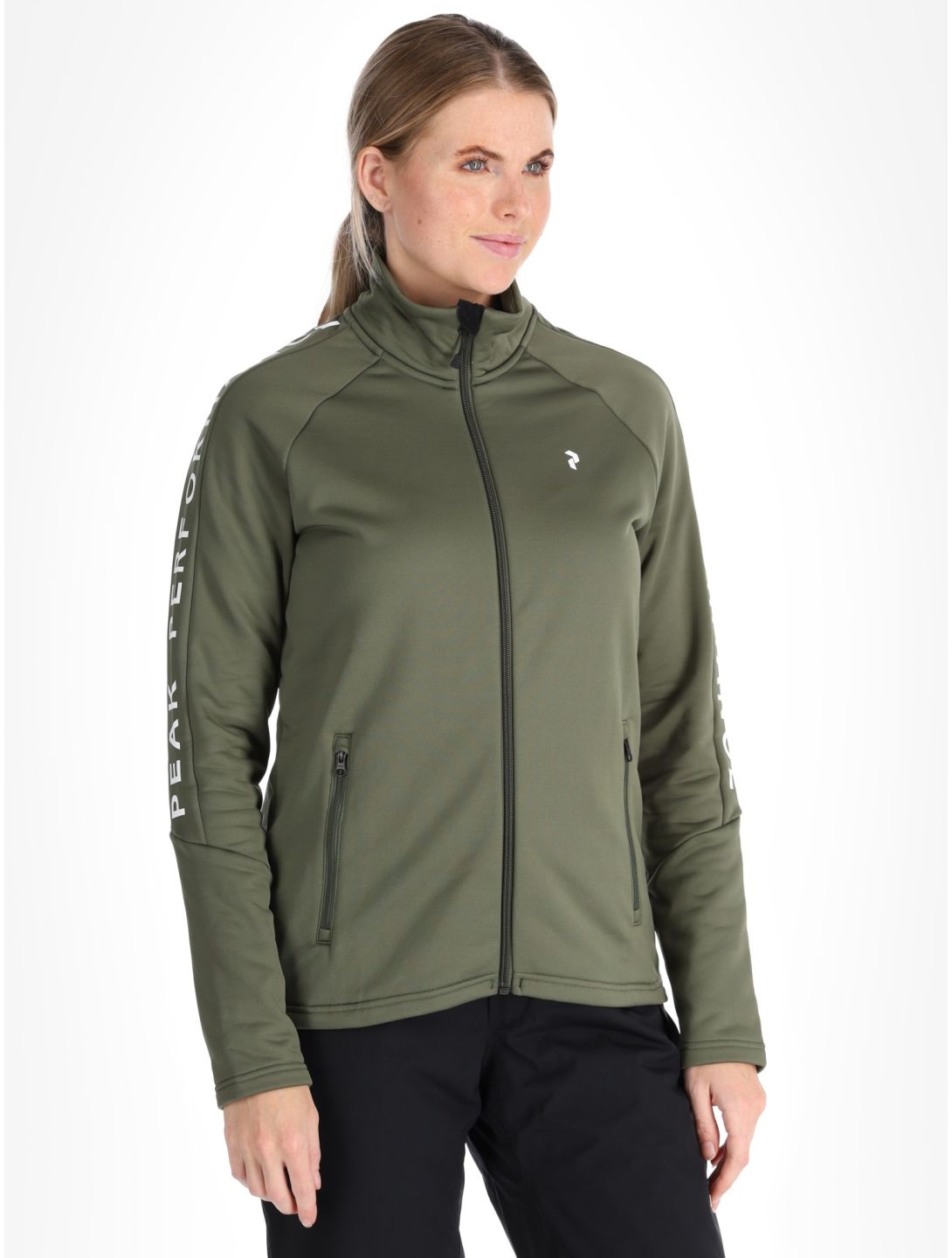 Peak Performance, W Rider Zip gilet donna Pine Needle verde 