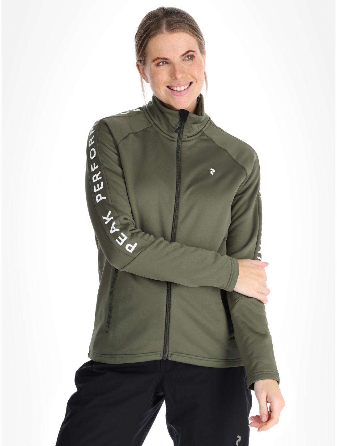 Peak Performance, W Rider Zip gilet donna Pine Needle verde 