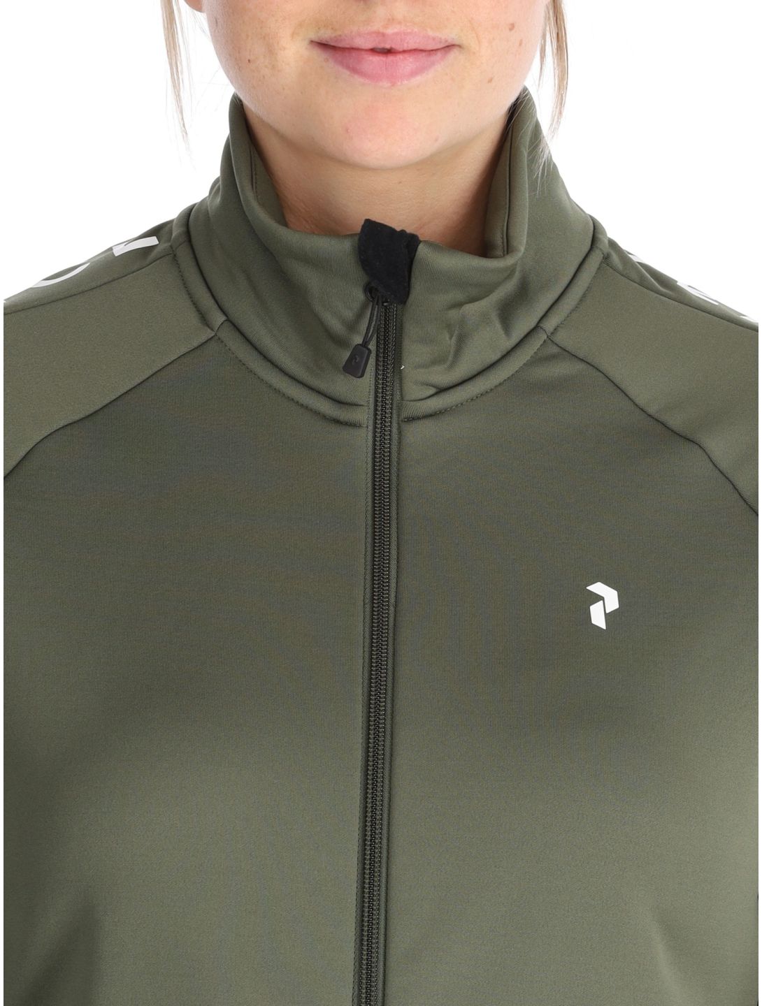 Peak Performance, W Rider Zip gilet donna Pine Needle verde 