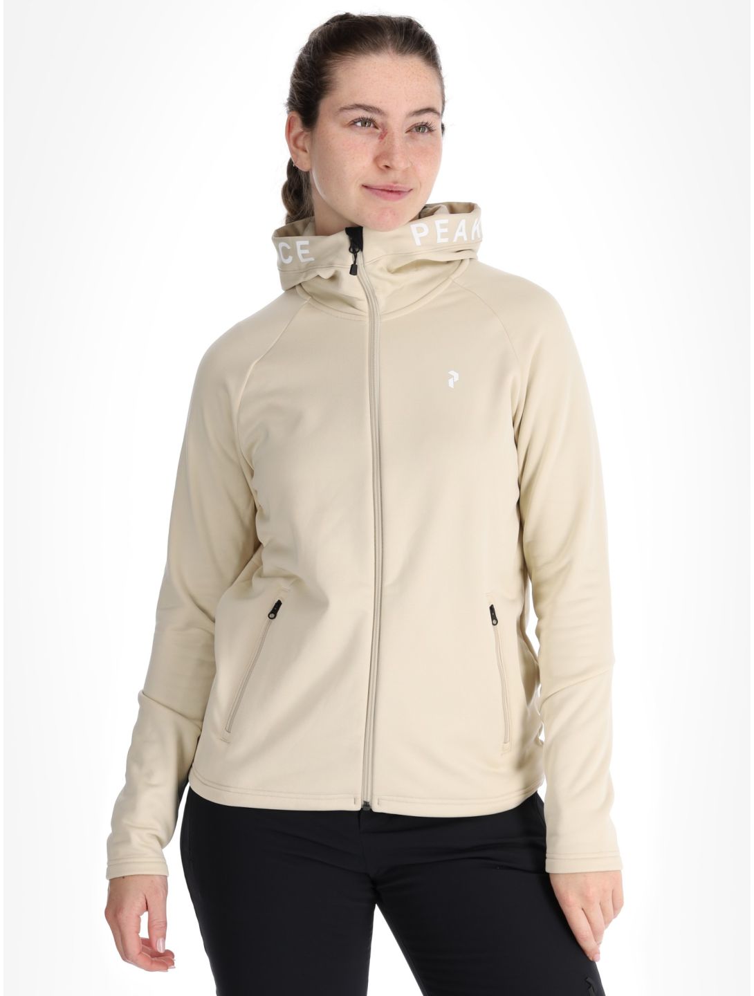 Peak Performance, W Rider Zip Hood gilet donna Sand Fog beige 