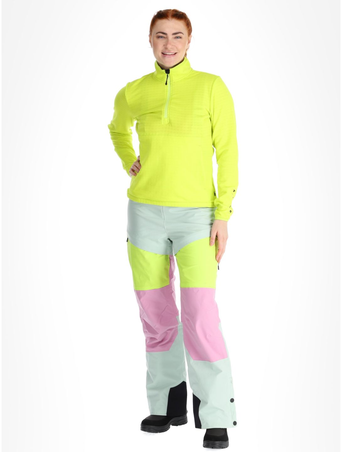 Picture, Bake W 1/4 Grid maglione donna Acid Lime verde 