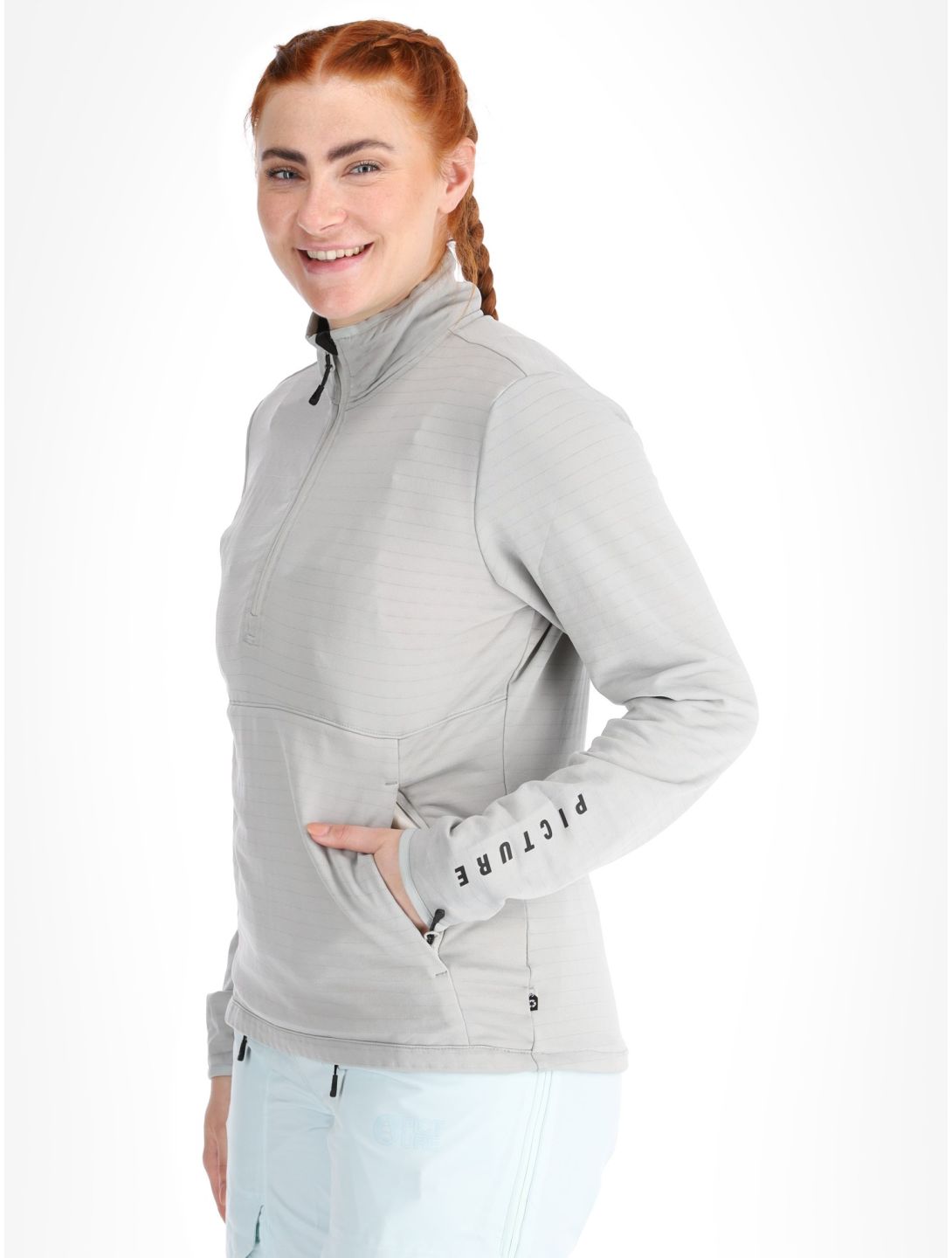 Picture, Bake W 1/4 Grid maglione donna Pigeon grigio 