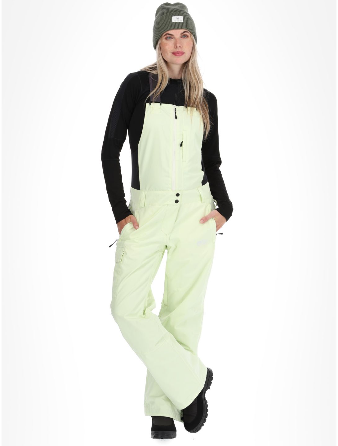 Picture, Brita pantaloni da sci BIBBIB donna Lime Cream verde 