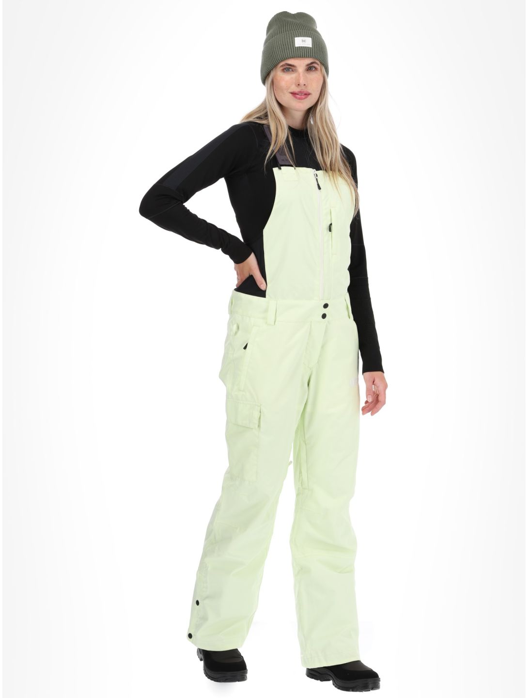 Picture, Brita pantaloni da sci BIBBIB donna Lime Cream verde 