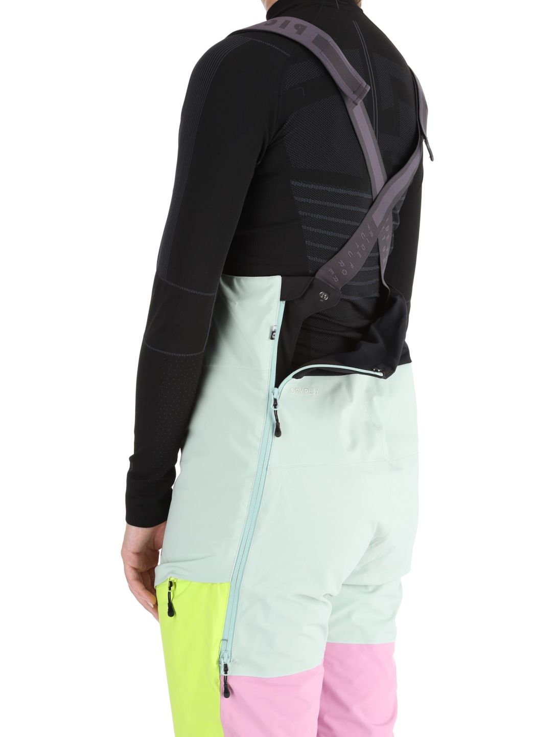 Picture, Elwy pantaloni da sci BIBBIB donna Silt Green Orchid Acid Lime rosa, verde 