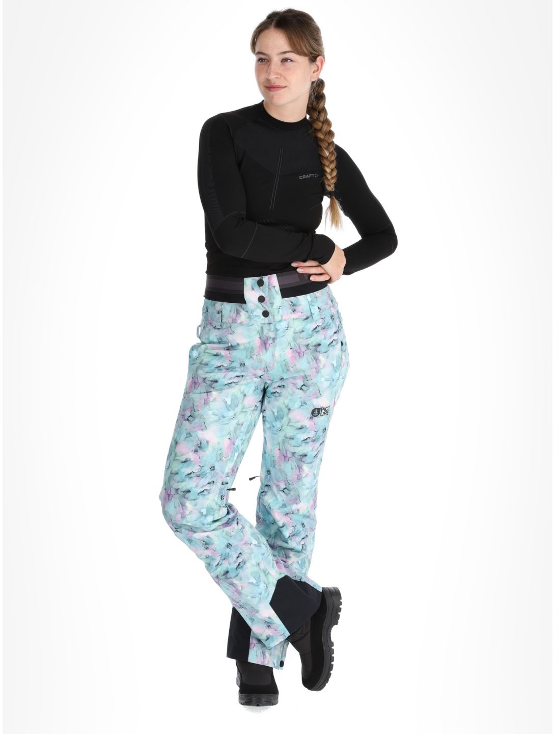 Picture, Exa Printed pantaloni da sci donna Blurry Water Print multicolorato 