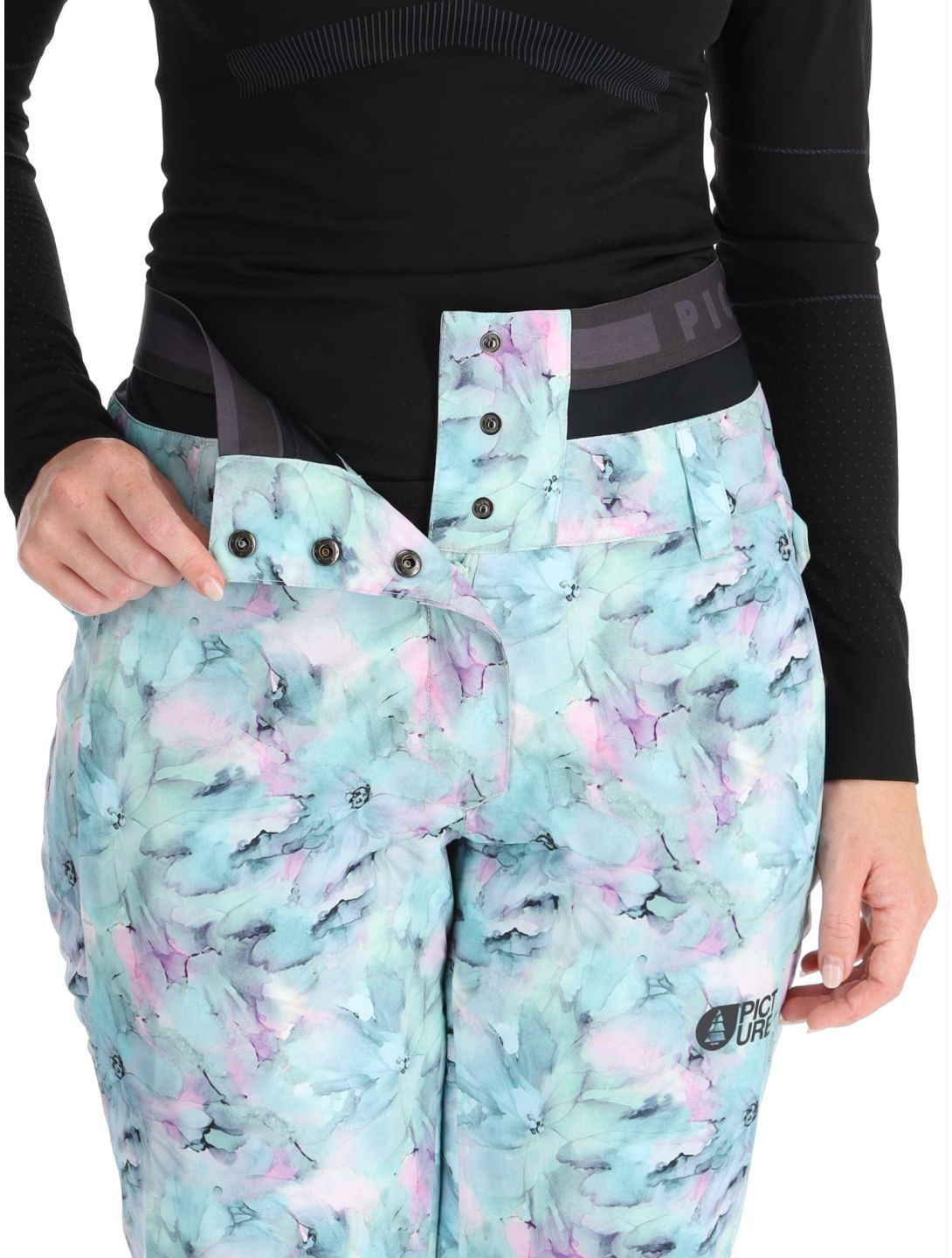 Picture, Exa Printed pantaloni da sci donna Blurry Water Print multicolorato 