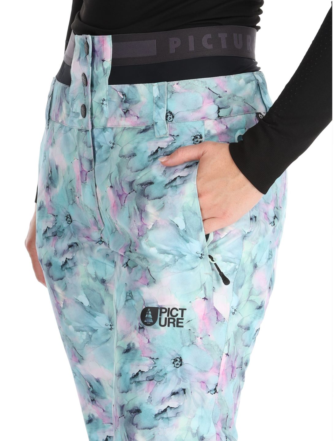 Picture, Exa Printed pantaloni da sci donna Blurry Water Print multicolorato 