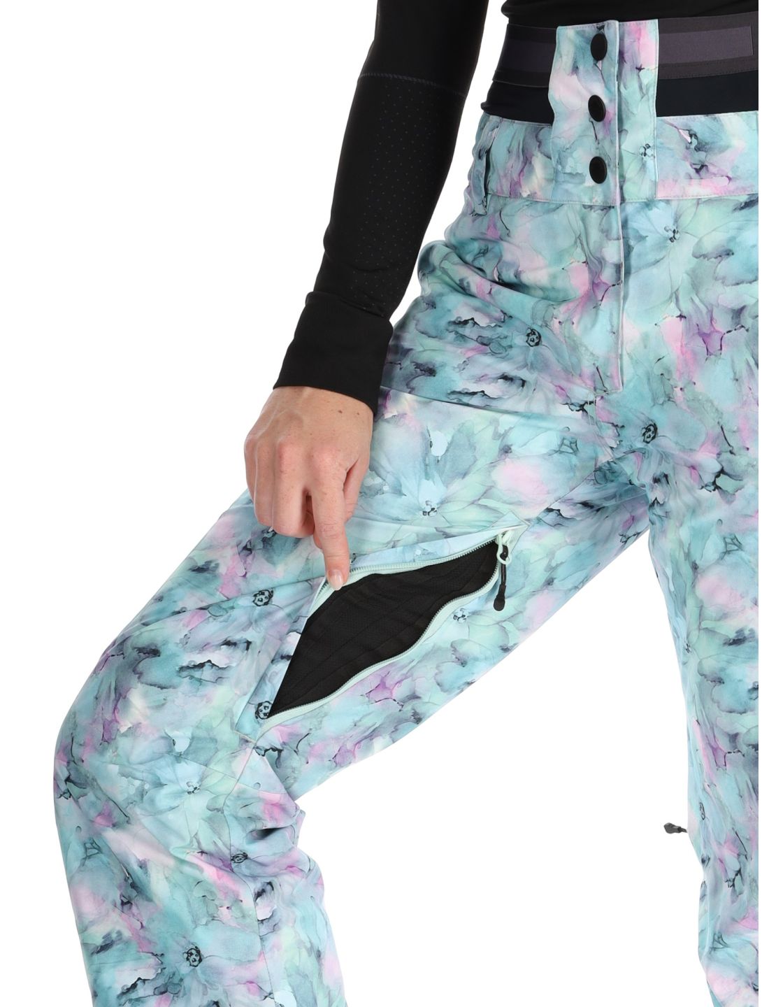 Picture, Exa Printed pantaloni da sci donna Blurry Water Print multicolorato 