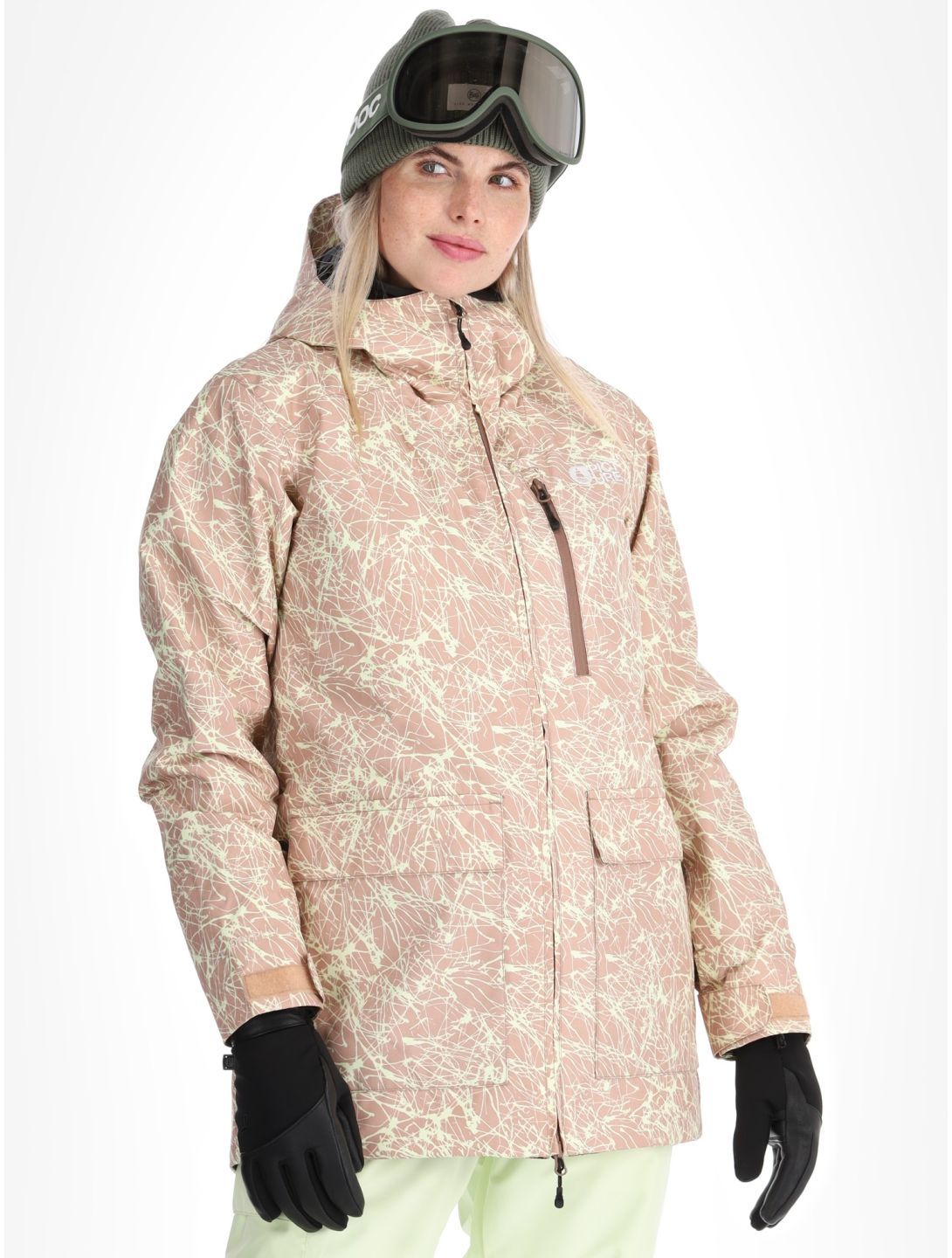 Picture, Glawi giacca sci donna Textury Print beige 