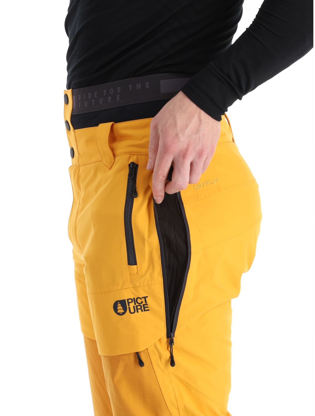 Picture, Impact pantaloni da sci uomo Autumn Blaze giallo 