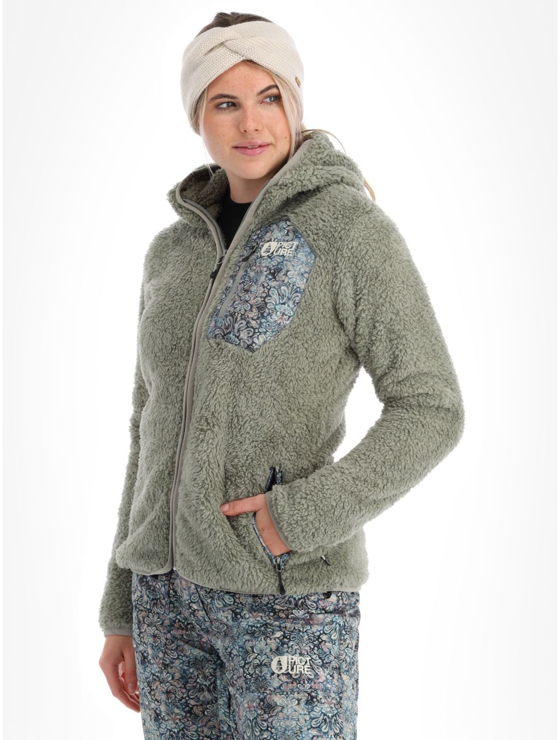 Picture, Izimo Fz Fleece gilet donna Shadow verde 