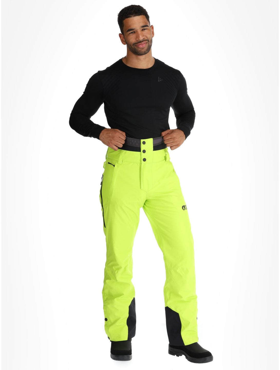 Picture, Object pantaloni da sci uomo Acid Lime giallo 