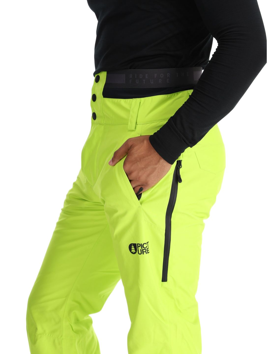 Picture, Object pantaloni da sci uomo Acid Lime giallo 