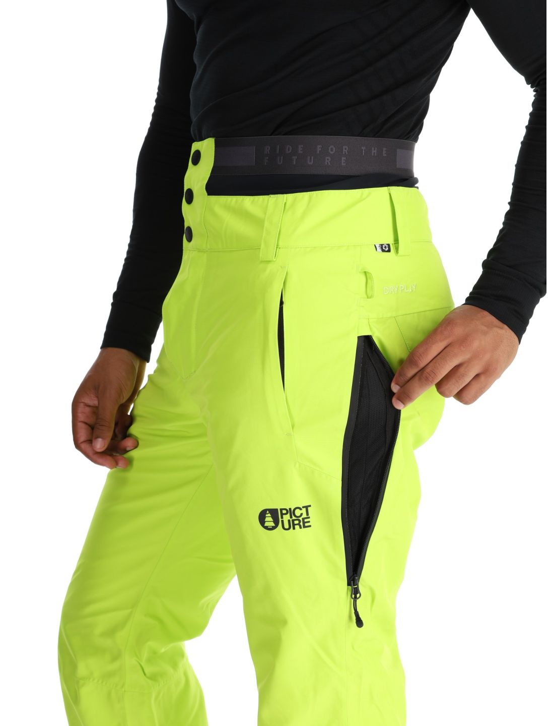 Picture, Object pantaloni da sci uomo Acid Lime giallo 