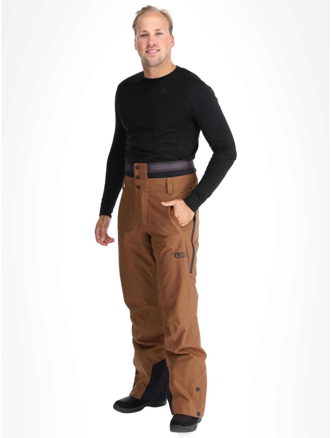 Picture, Object pantaloni da sci uomo Cocoa Brown marrone 