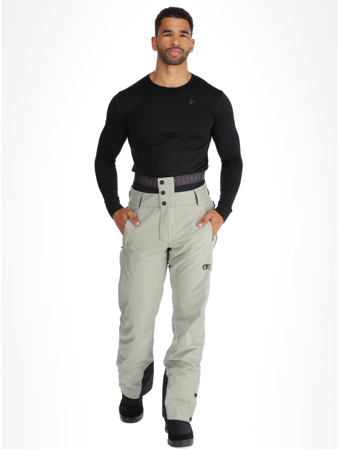 Picture, Object pantaloni da sci uomo Shadow grigio 