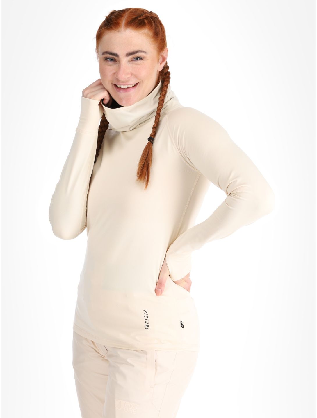 Picture, Pagaya High Fleece maglia termica donna Vanilla beige 