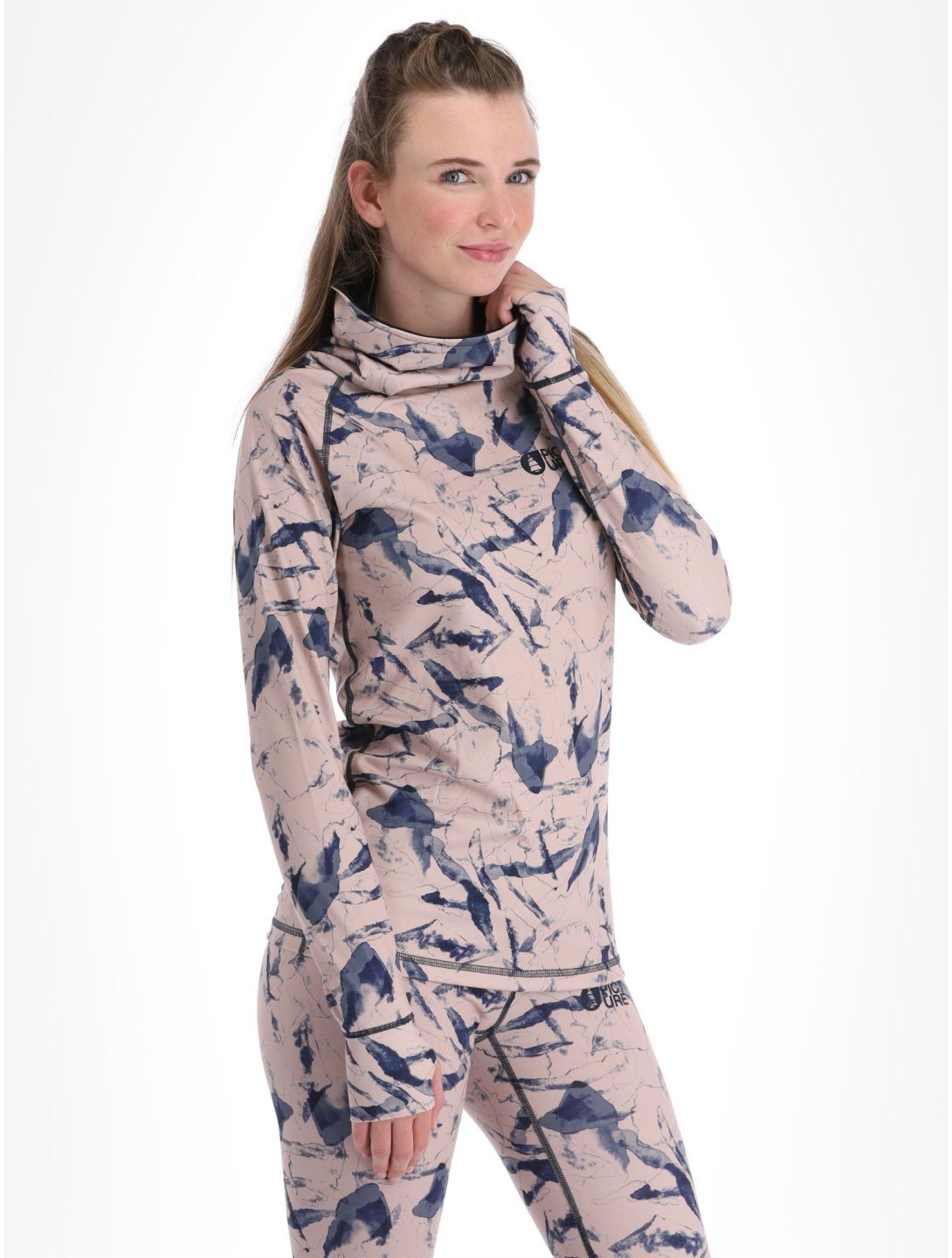 Picture, Pagaya Print Fleece maglia termica donna Freeze rosa 