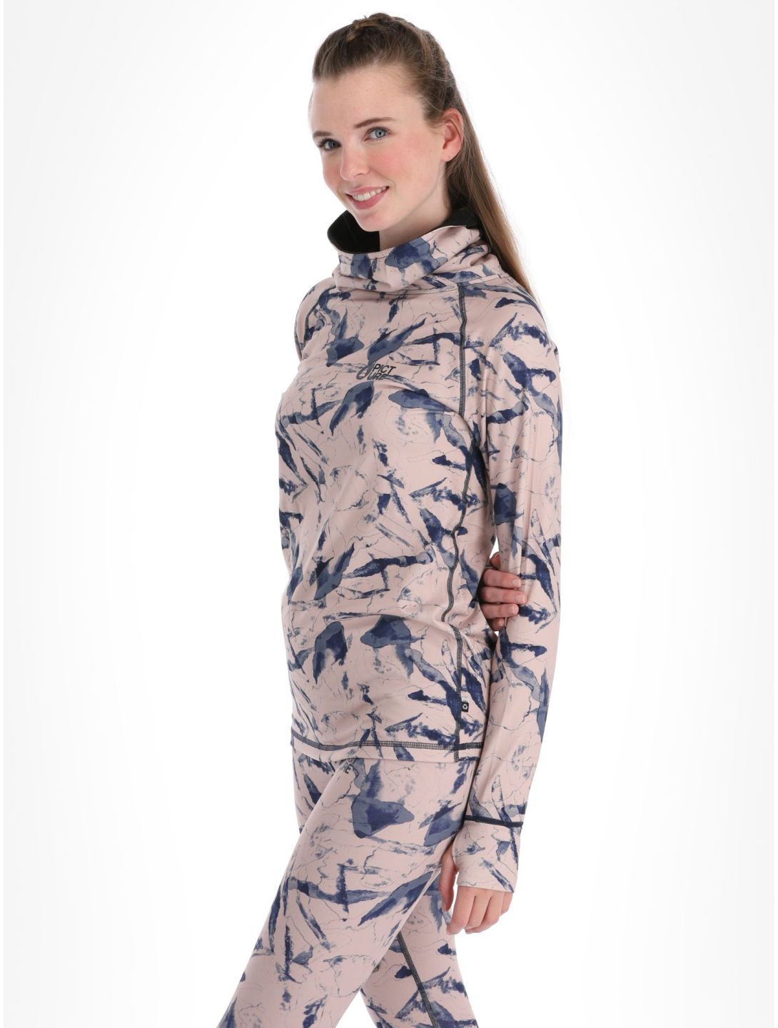 Picture, Pagaya Print Fleece maglia termica donna Freeze rosa 