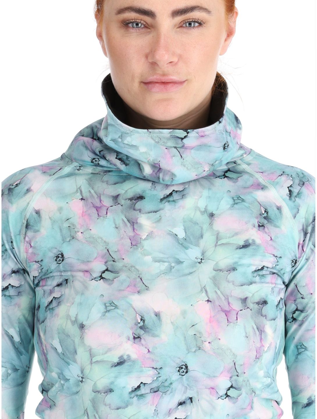 Picture, Pagaya Print Fleece maglia termica donna Blurry Water Print multicolorato 