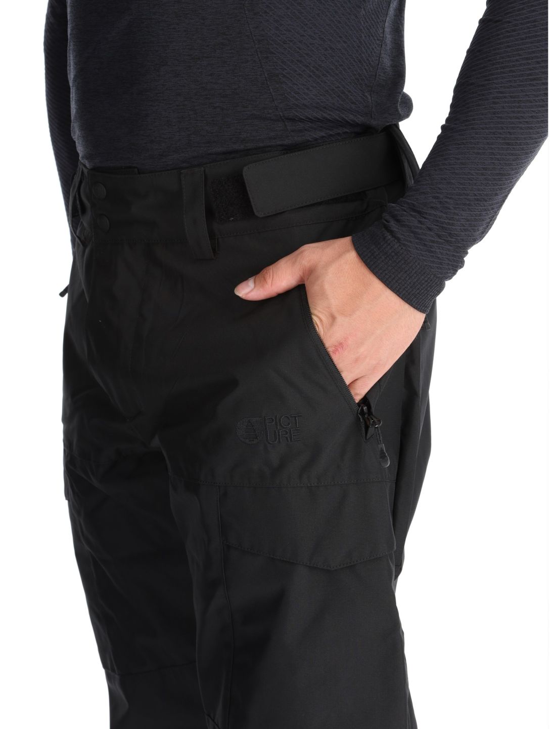 Picture, Plan pantaloni da sci uomo Black nero 