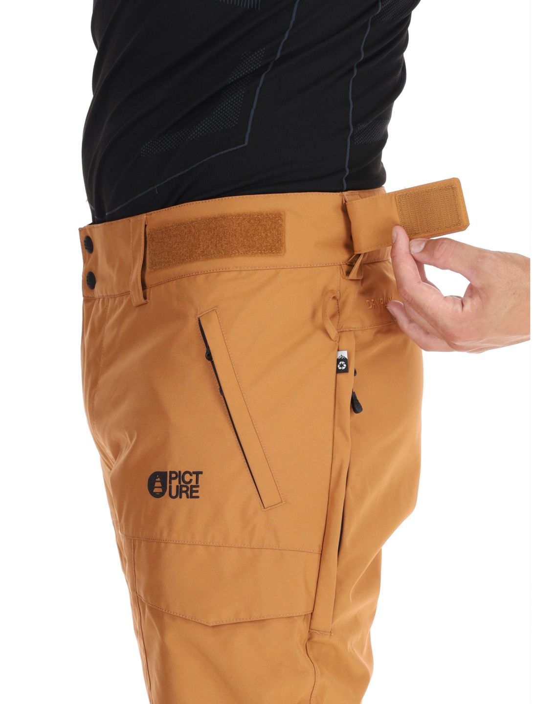 Picture, Plan pantaloni da sci uomo Brown Sugar marrone 