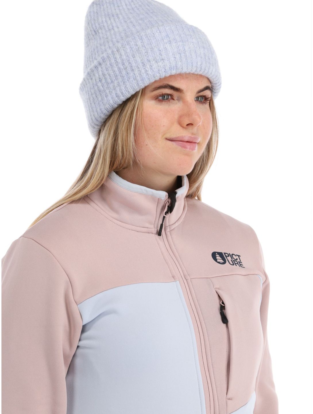 Picture, Rommana Fleece gilet donna Ice Melt blu, rosa 