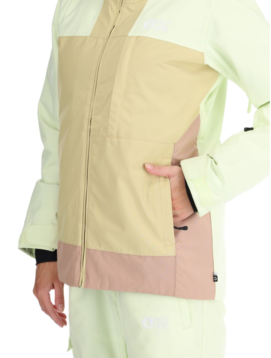 Picture, Seakrest giacca sci donna Lime Cream Hemp Roebuck marrone, verde 