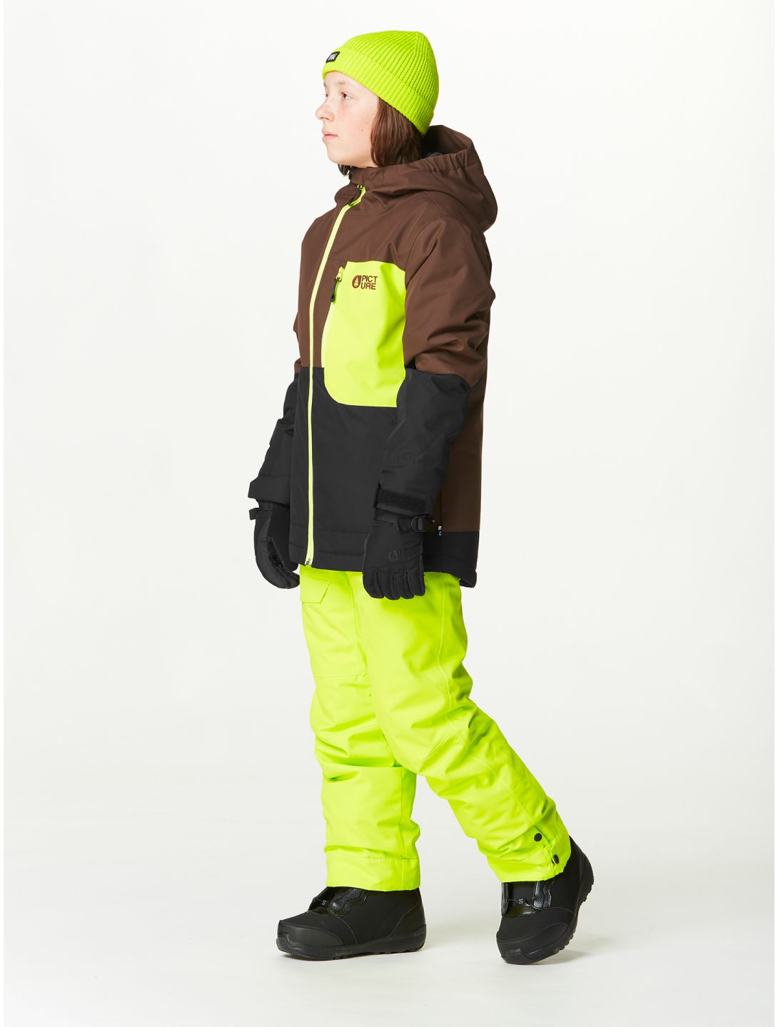 Picture, Time pantaloni da sci bambino Acid Lime verde 