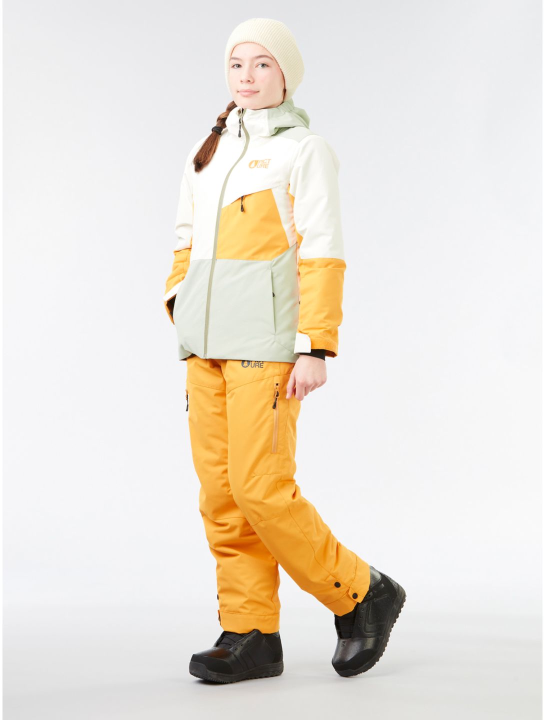 Picture, Time pantaloni da sci bambino Autumn Blaze giallo 