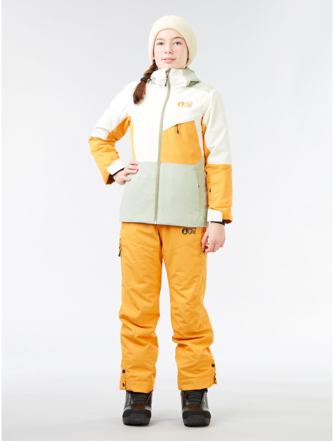 Picture, Time pantaloni da sci bambino Autumn Blaze giallo 