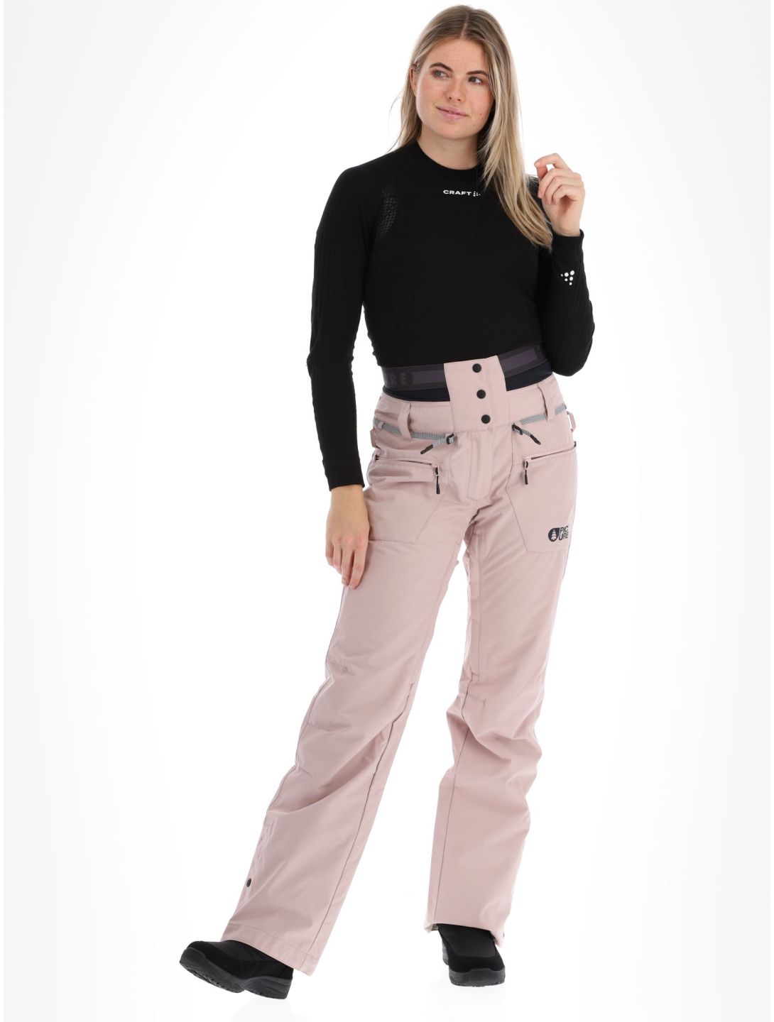 Picture, Treva pantaloni da sci donna Shadow Gray rosa 