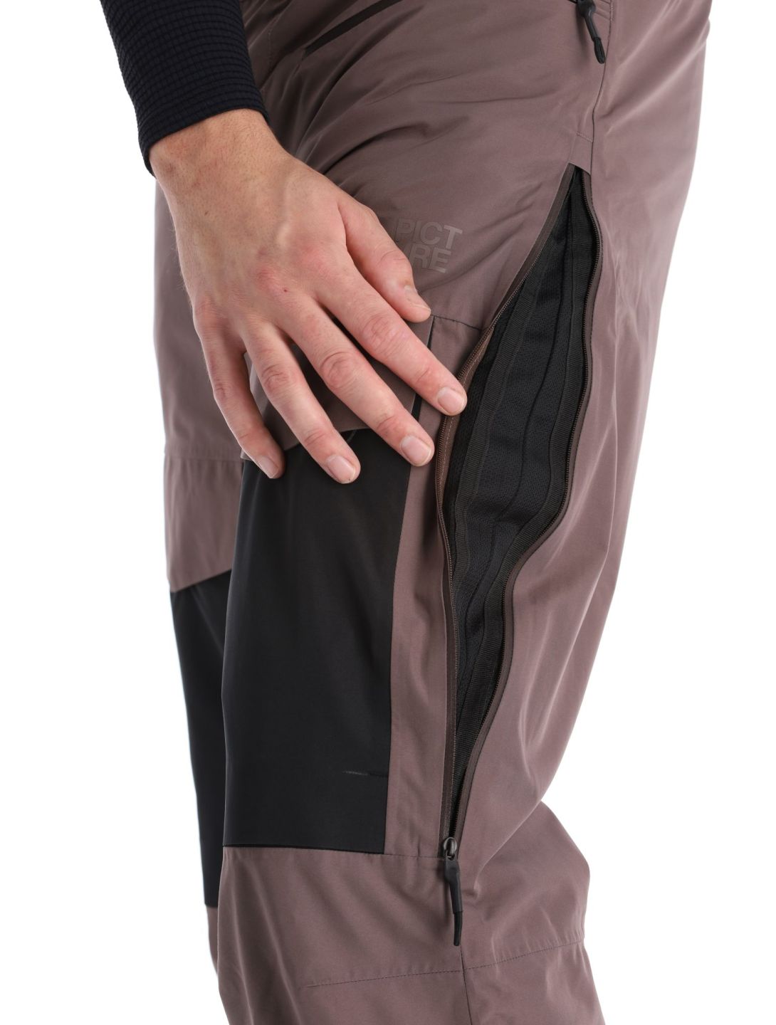 Picture, U66 Bib pantaloni da sci senza imbottitura BIB uomo Plum Truffle marrone 