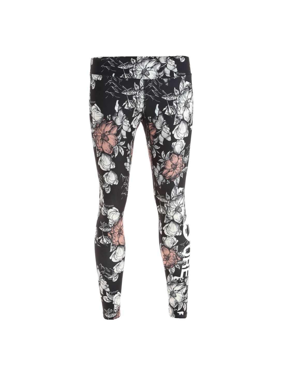 Picture, Xina pantaloni termici donna peonies nero