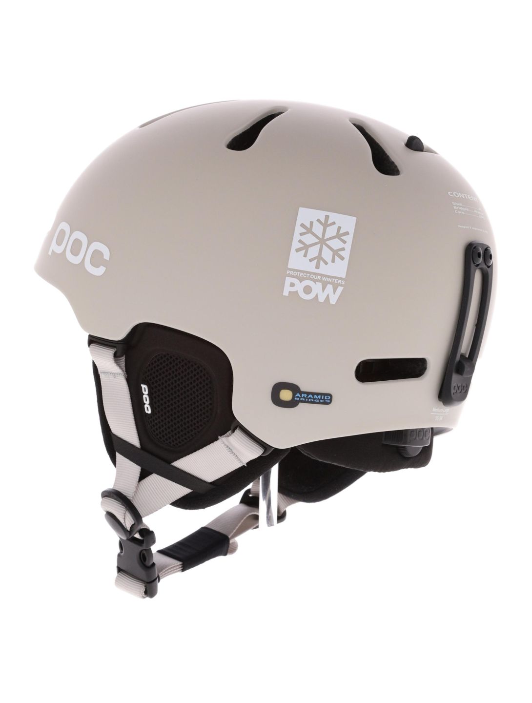 POC, Fornix MIPS POW JJ casco unisex Mineral Grey Matt grigio 