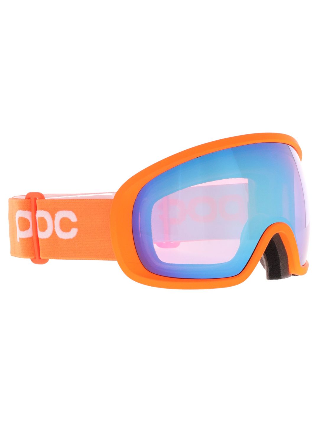 POC, Fovea mascherina da sci unisex Zink Orange / Partly Sunny Blue arancio, blu 