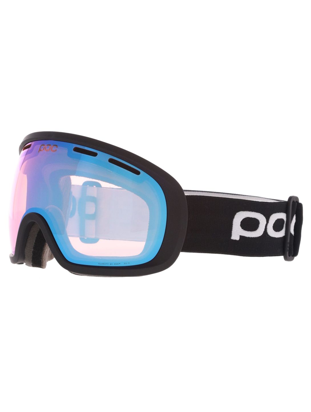 POC, Fovea Photochromic mascherina da sci unisex Uranium Black / Photochromic / Light Pink-Sky Blue blu, nero, rosa 